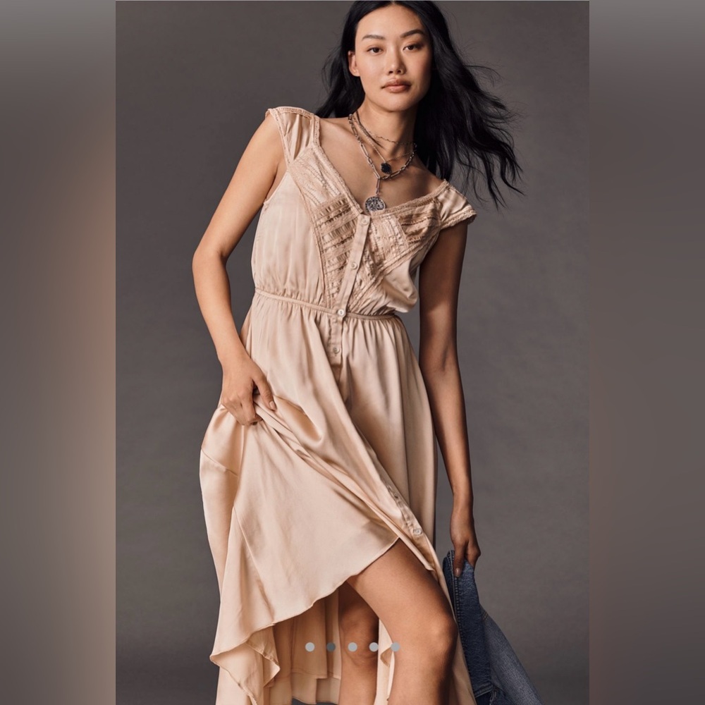 Anthropologie Blush Maxi Dress